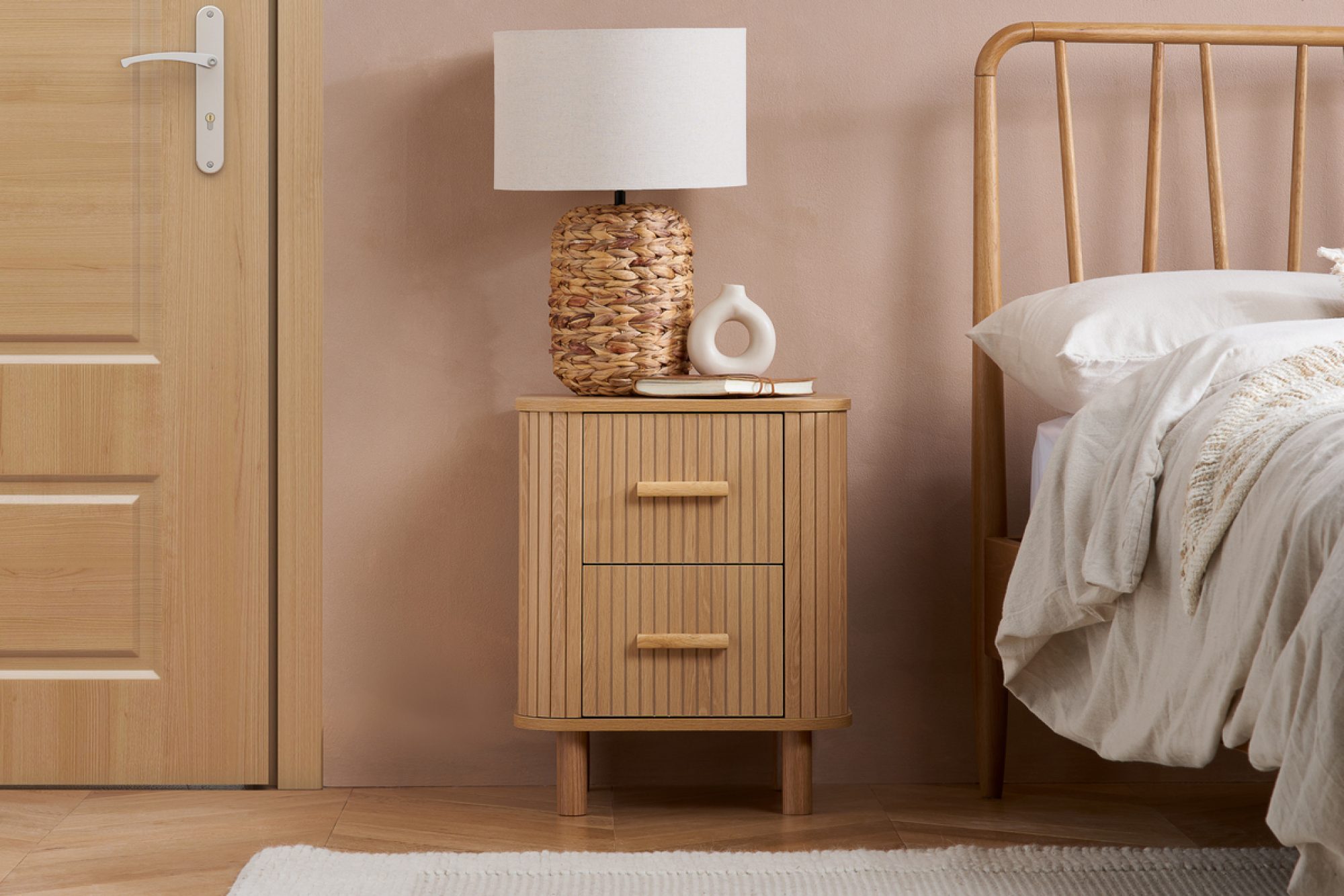 Antrim 2 Drawer Bedside 1