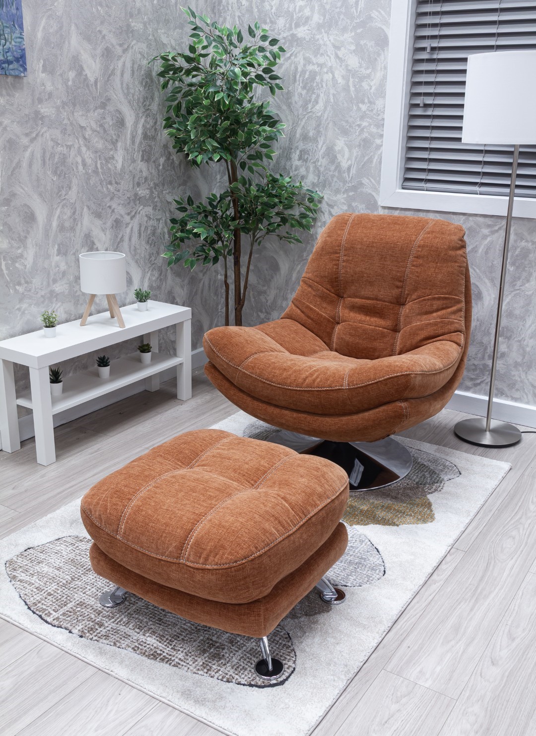 Axel Fabric Swivel Chair  3