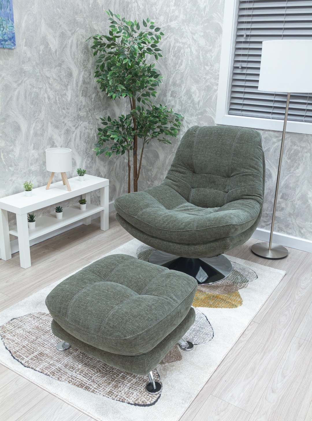 Axel Fabric Swivel Chair  2