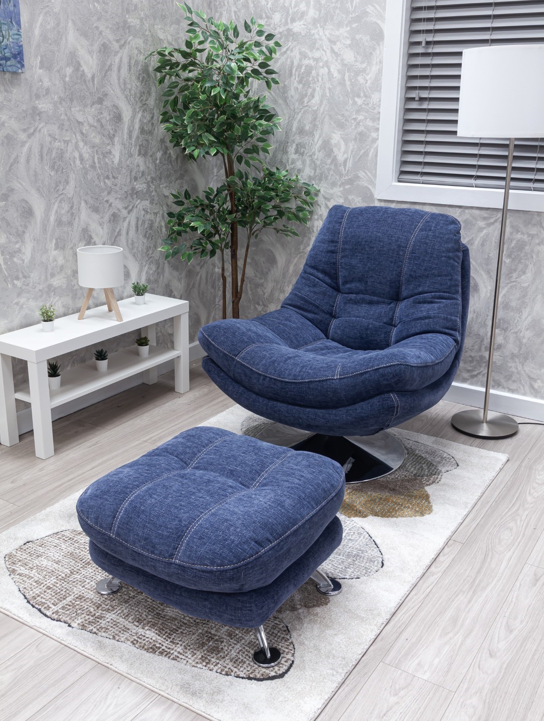 Axel Fabric Swivel Chair  1