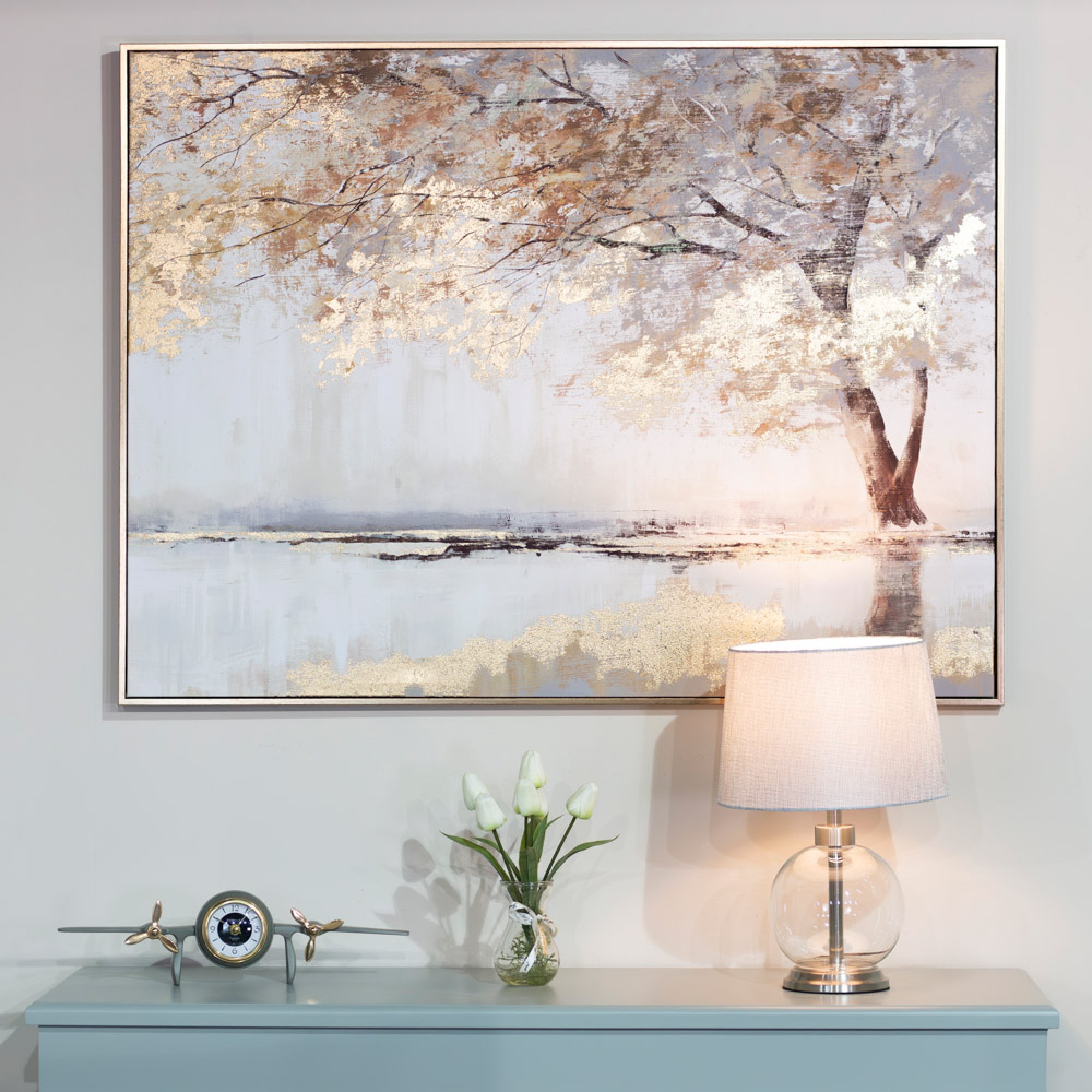 Framed Canvas Guilded Oak 1