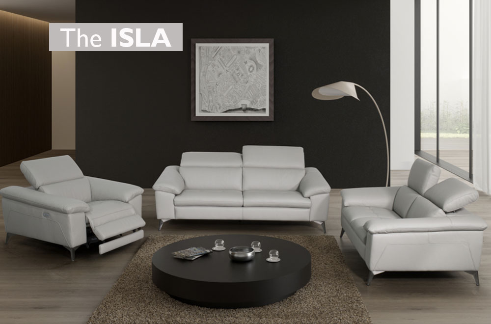 Isla Italian Leather Sofa 1