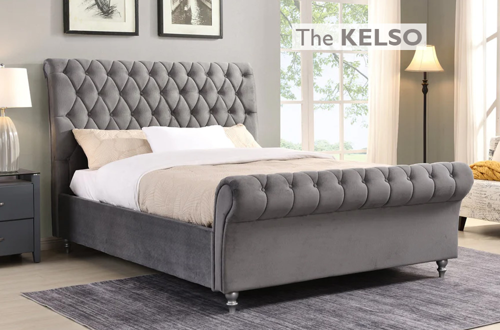 Kelso Velvet Bed 1