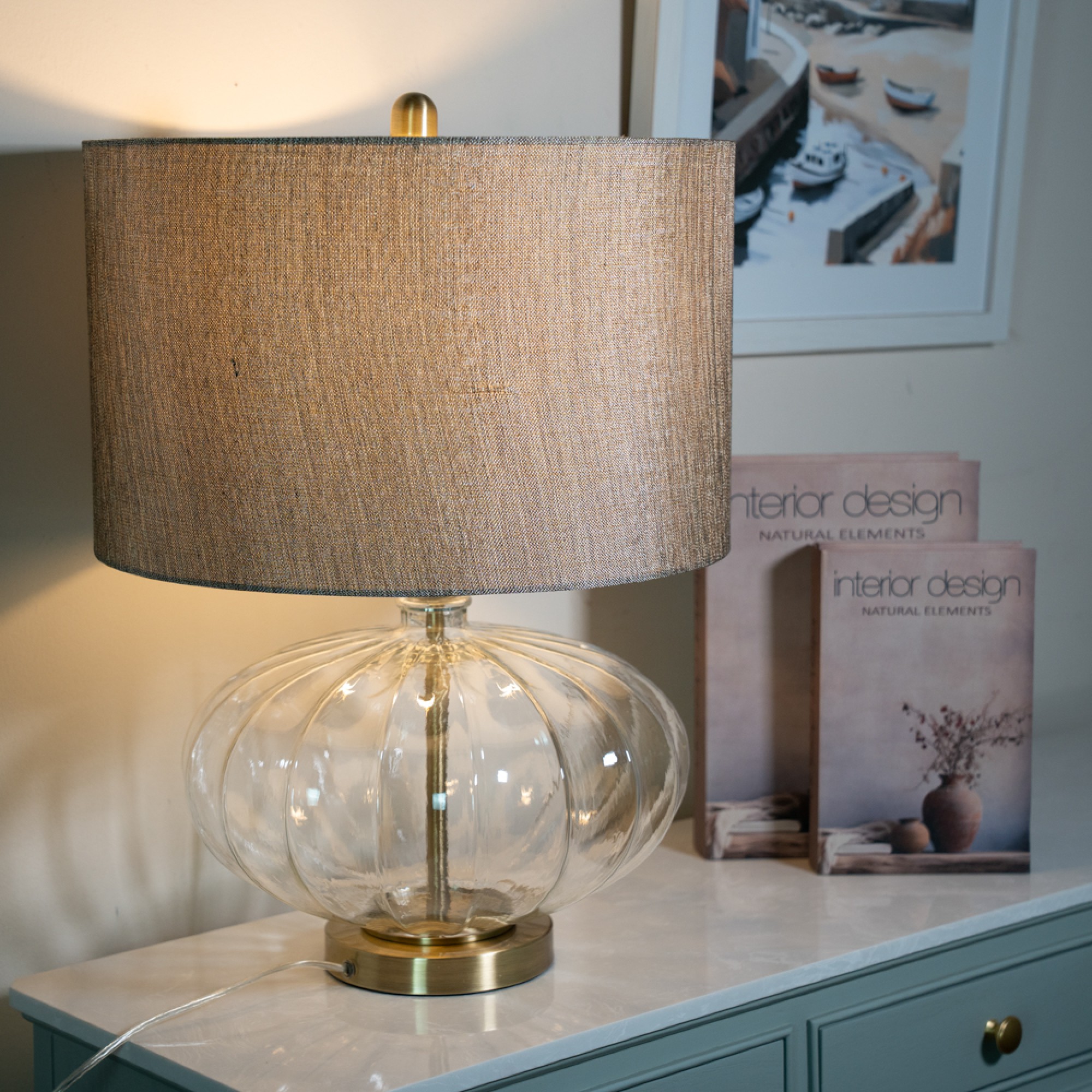 Kyra Clear Glass Lamp 1