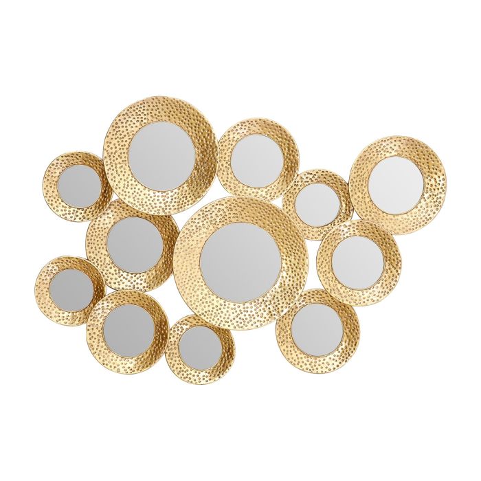 Marcey Hammered Gold Multicircle Mirror 1