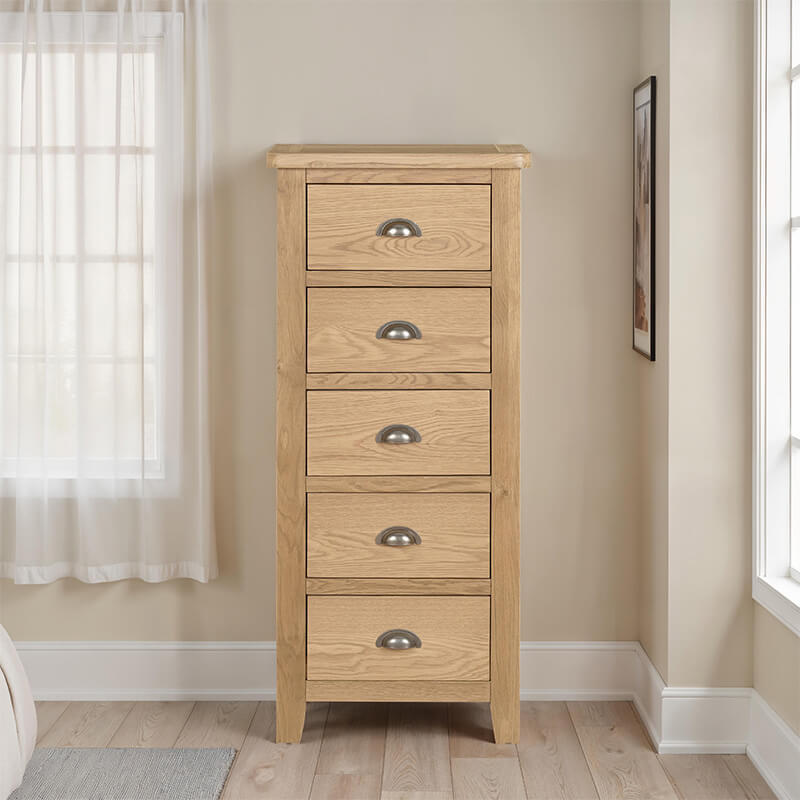 Melvin 5 Drawer Narrow Chest 1