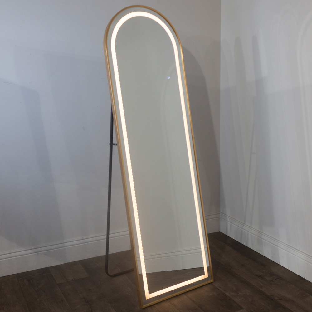 Modena Gold Arched LED Mirror 2