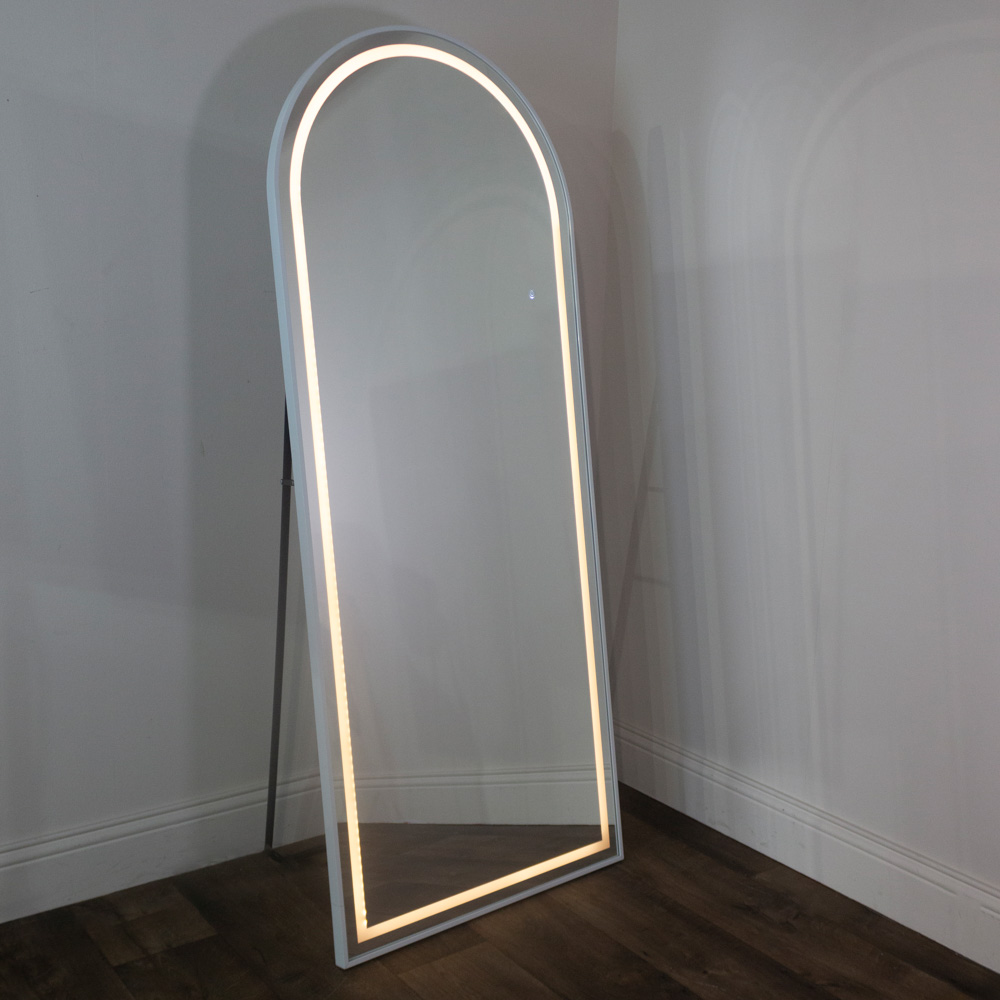 Modena White Arched Led Mirror 2