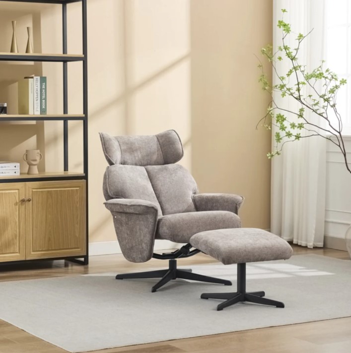 Regent Swivel Recliner with Footstool 2
