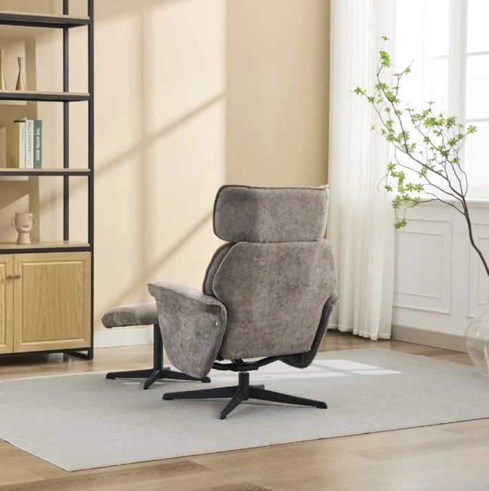 Regent Swivel Recliner with Footstool 3