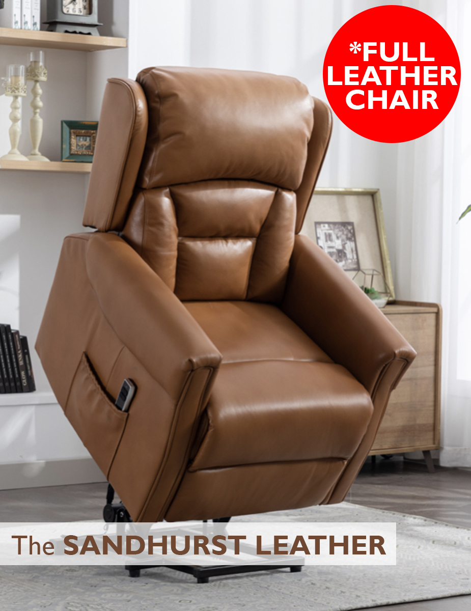 Sandhurst Leather Lift and Rise Chair 1