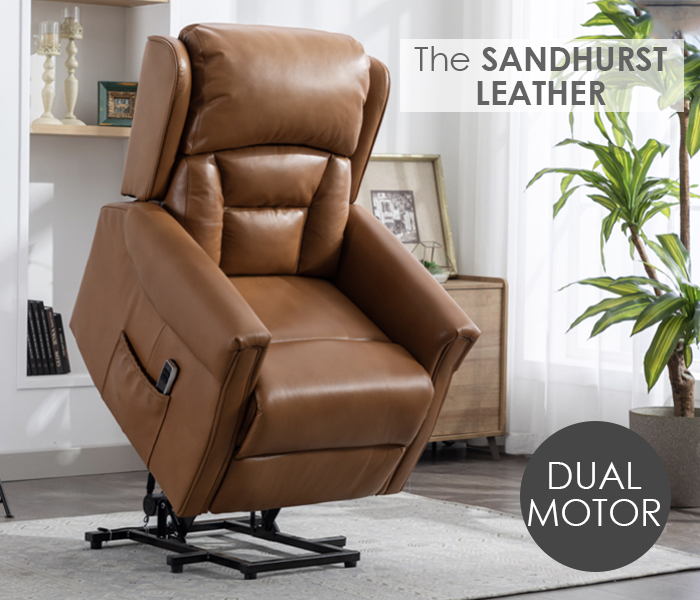 Sandhurst Leather Lift and Rise Chair 1