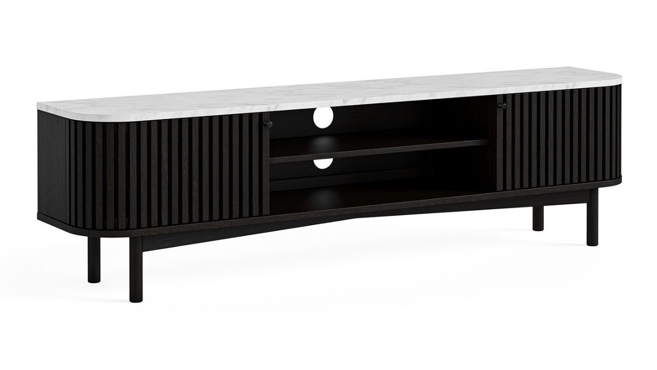 Sligo Black Marble Large TV Unit 1