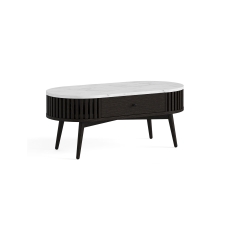 Sligo Black Marble Oval Coffee Table 1