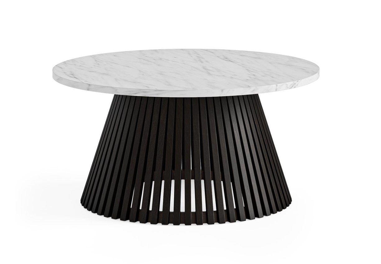 Sligo Black Marble Round Coffee Table 1