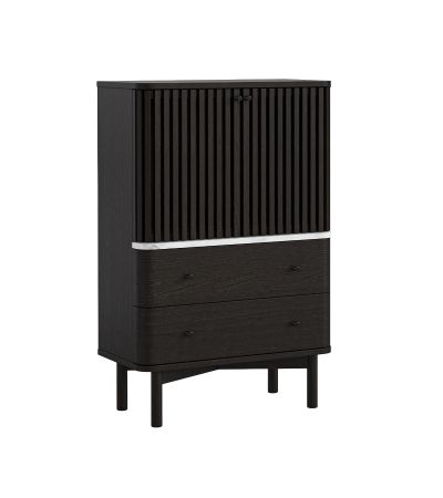 Sligo Black Marble Shoe Cabinet 1