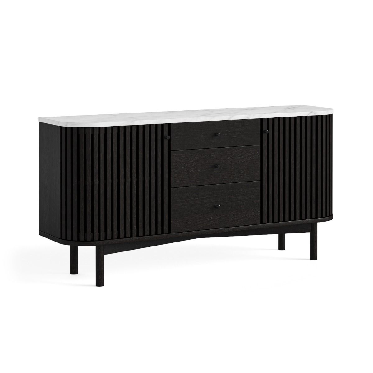 Sligo Black Marble Sideboard with Drawers 1