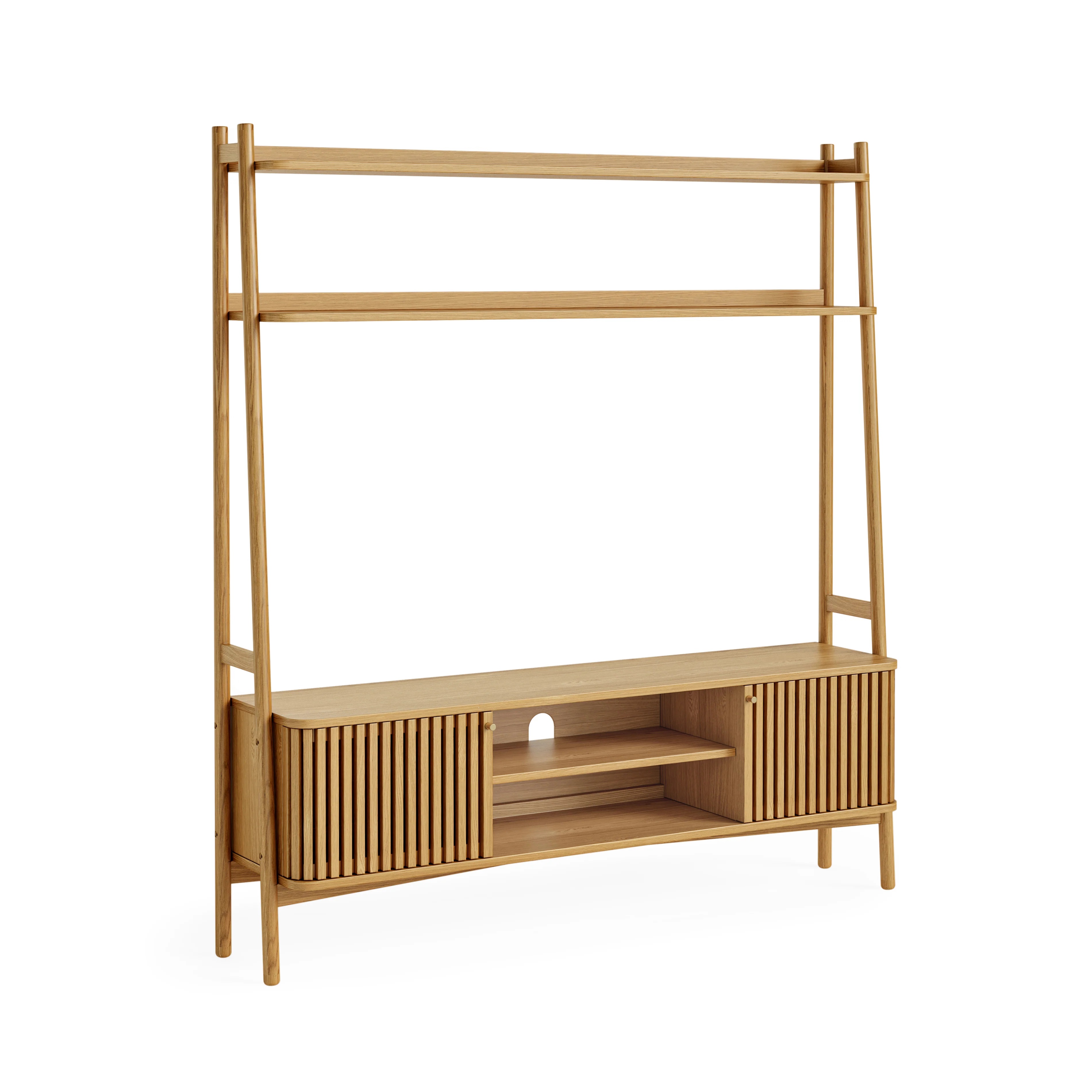 Sligo Oak Large Media Cabinet 1