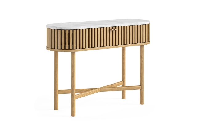 Sligo Oak Marble Console Table  1