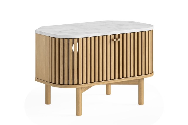 Sligo Oak Marble Corner TV Unit 1
