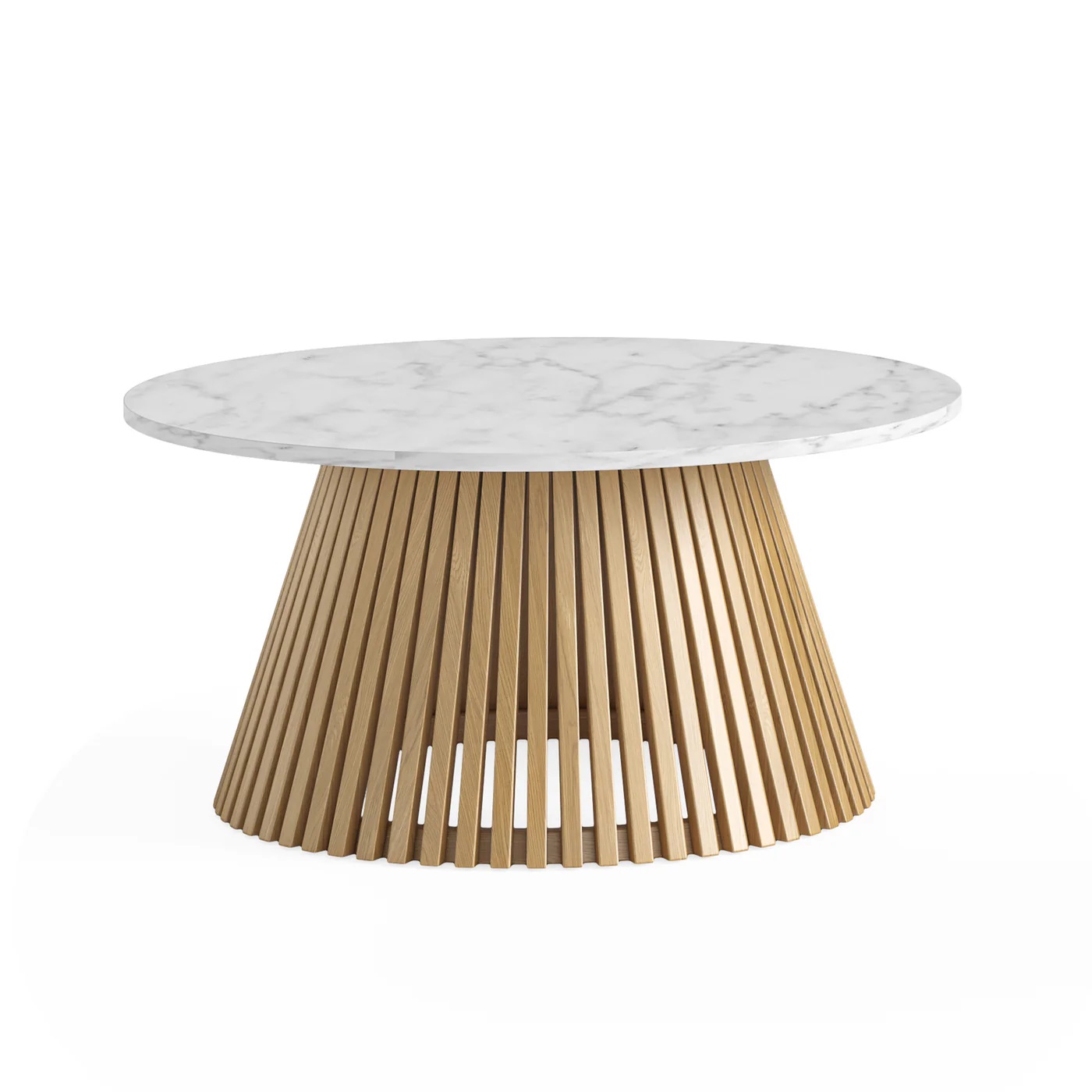 Sligo Oak Marble Round Coffee Table  1