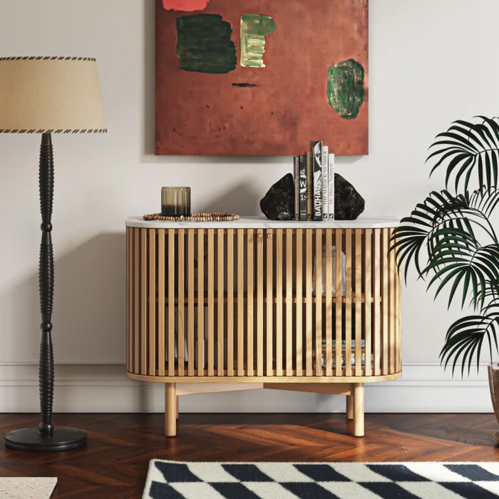 Sligo Oak Marble Small Sideboard  1