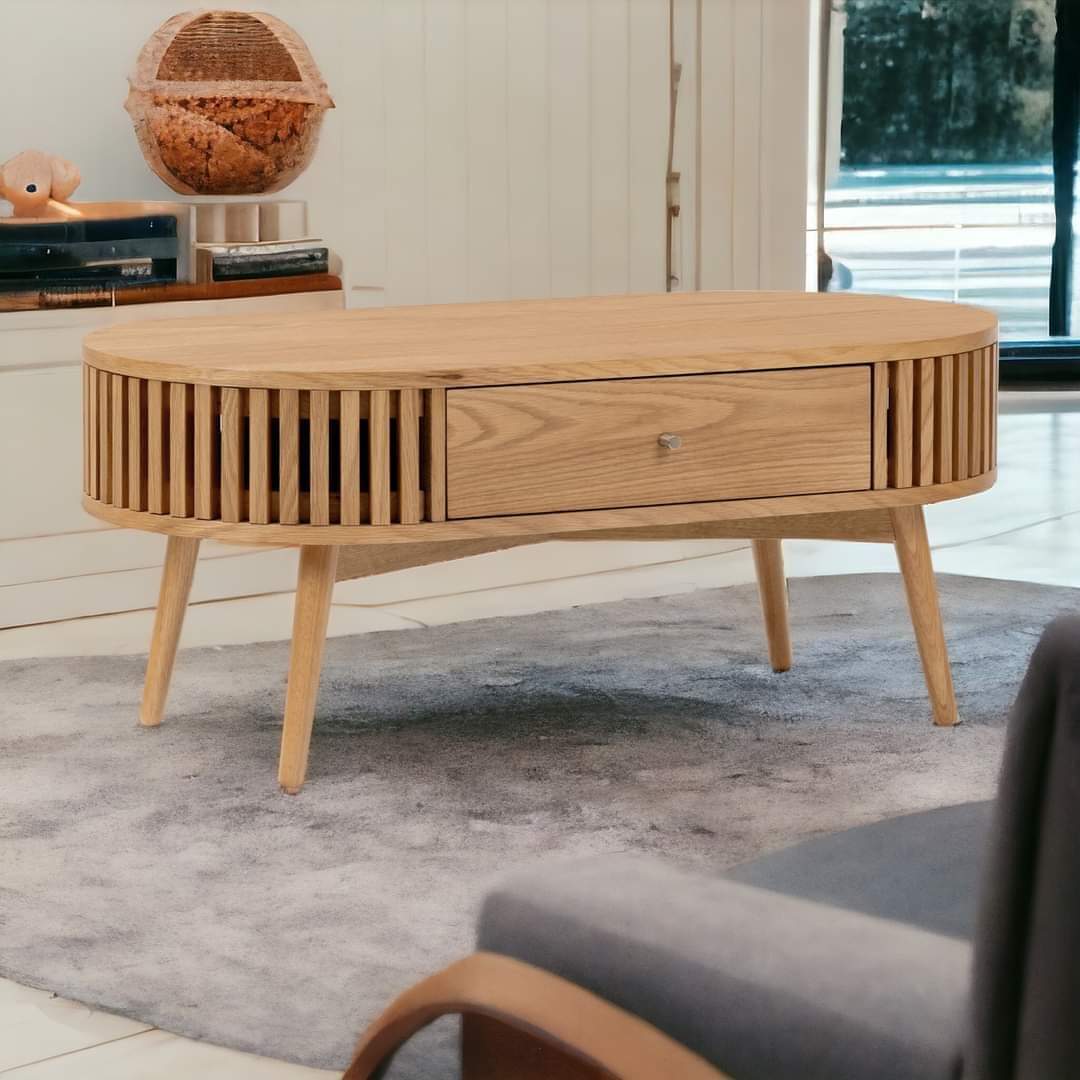 Sligo Oak Oval Coffee Table 1