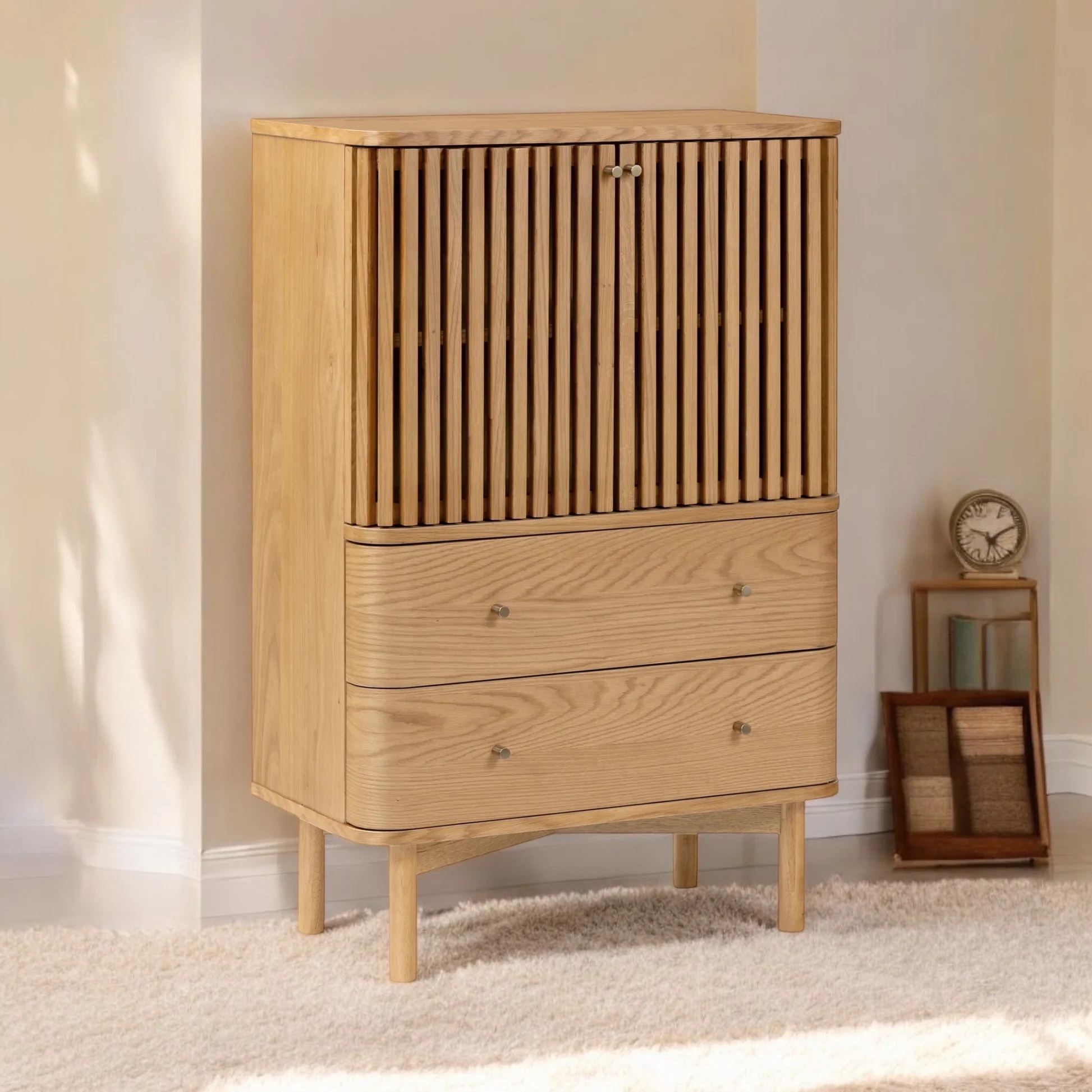 Sligo Oak Shoe Cabinet 1