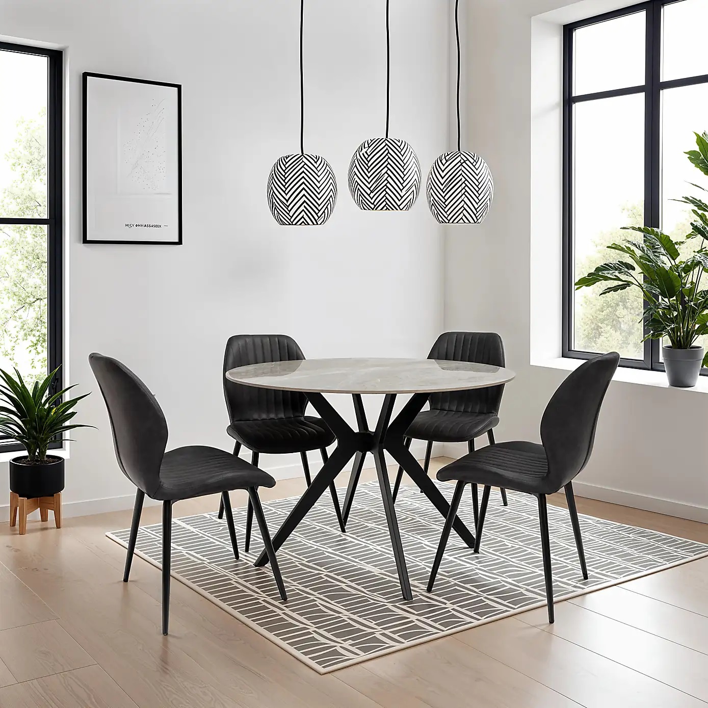 Theo 110cm Dining Set 1