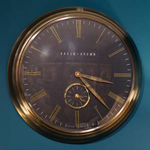 Baker and Brown Clock Black Brass 1 thumbnail