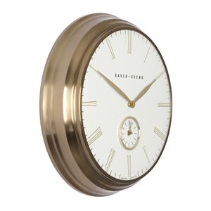 Baker and Brown Clock White Brass 2 thumbnail