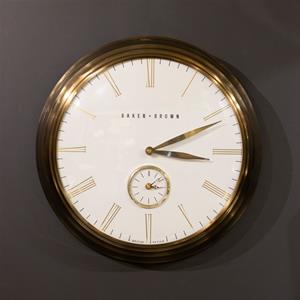 Baker and Brown Clock White Brass 1 thumbnail
