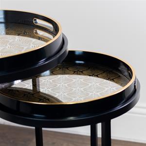 Bruna Black and Gold Tray Tables 2 thumbnail