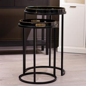Bruna Black and Gold Tray Tables 1 thumbnail