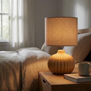 Dakota Ceramic Lamp Muted Yellow 1 thumbnail