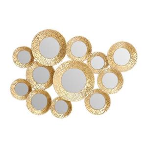 Marcey Hammered Gold Multicircle Mirror 1 thumbnail
