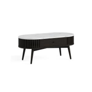 Sligo Black Marble Oval Coffee Table 1 thumbnail