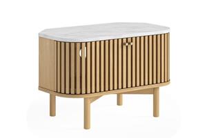 Sligo Oak Marble Corner TV Unit 1 thumbnail
