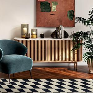 Sligo Oak Marble Large Sideboard  1 thumbnail