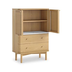 Sligo Oak Marble Shoe Cabinet 1 thumbnail