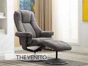 Venito Swivel Chair with Footstool  1 thumbnail